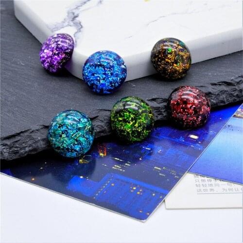 10pcs/lot Multicolors 15mm Flatback Round Plastic Cabochon Cameo Beads for DIY Handmade Earring Jewelry Making Findings Supplier