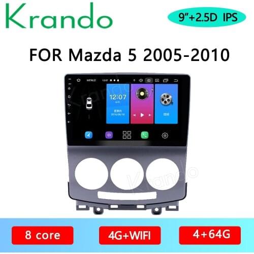 Krando Android 10.0 9" For Mazda 5 2005-2010 Car Radio Player Gps Navigation Multimedia System