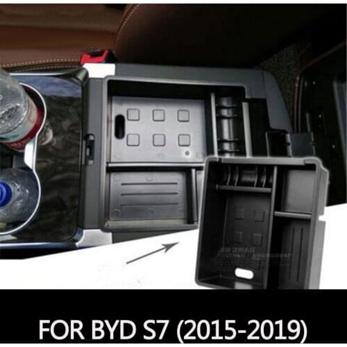 Car Styling Dedicated Modified Central Armrest Storage Box Glove Box Tray Pallet Phone holder Case For BYD F3 S7 Car Accessories