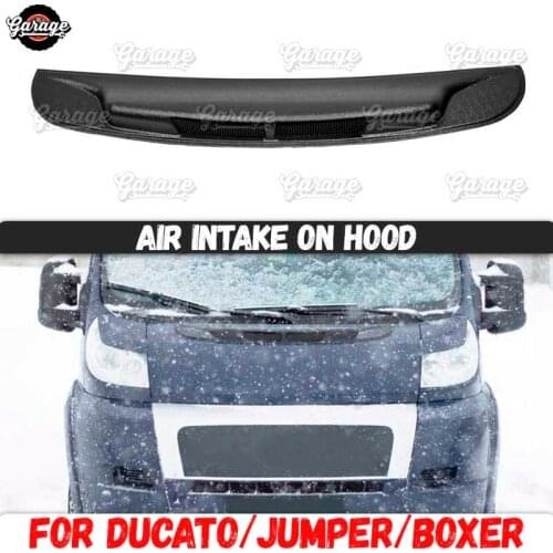 Air intake on hood case for Fiat Ducato 2006-2013 with mesh ABS plastic accessories cover protective pad car styling tuning