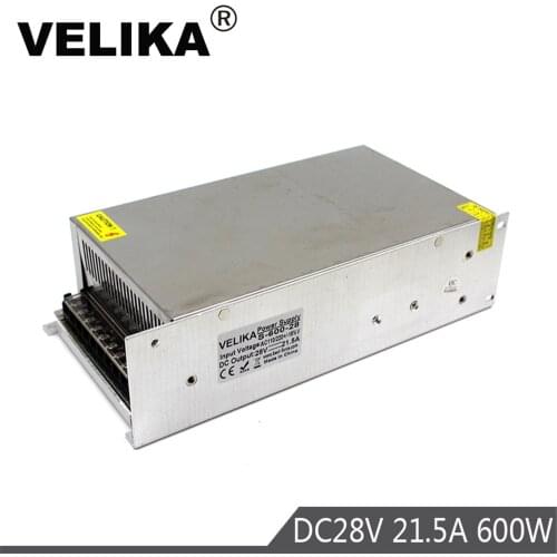 DC28V Power Supply Driver Transformer 220V 110V AC to DC 28V 21.5A 600W Power supplies for strip lamp Light CCTV 3D Printer CNC