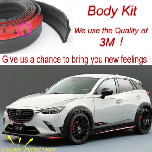 Car Bumper Lip Deflector Lips For Mazda CX-3 CX-4 CX-5 CX5 CX-7 CX-9 Atenza Axela / Front Spoiler Skirt Body Kit / Strip