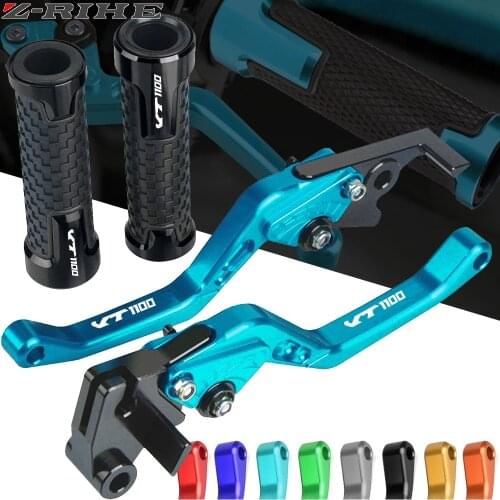 For Honda VT1100 VT 1100 C SPIRIT C2 SABRE SHADOW C3 AERO 1997-2007 Motorcycle CNC Racing Grip Handle Grips Brake Levers Clutch