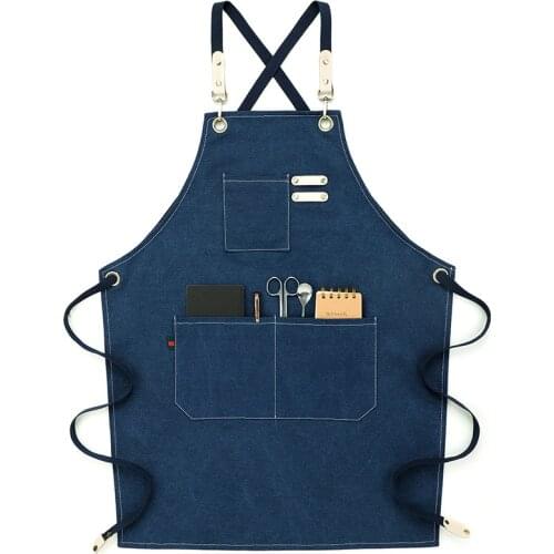 Men Women Artist Tool Apron With Tool Pockets Coffee barber Bar Shop Restaurant Garage Kitchen Apron Woodworking Painting Apron