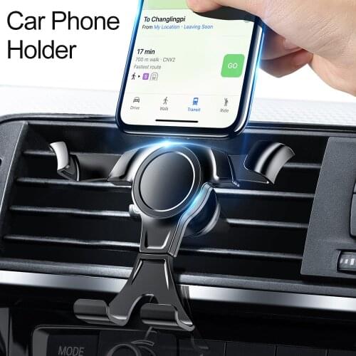 Gravity Car Holder For Phone Air Vent Clip Mount Mobile Cell Stand Smartphone GPS Support For iPhone 12 11 XS X XR Xiaomi