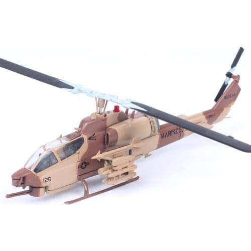 IXO 1/72 Scale Mini Bell AH-1W Super Cobra Attack Helicopter Diecast Vehicle Military Plane Rotorcraft Model Toy Miniature Kids