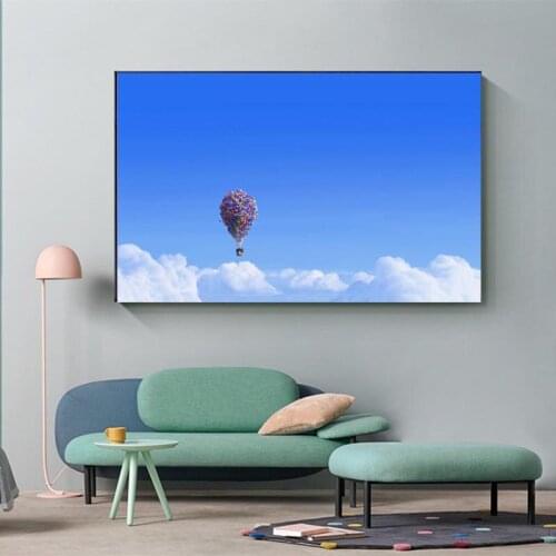 Disney Castle Art Canvas Painting Night View Landscape Posters and Prints Wall Art Picture for Living Kids Home Room Decoration