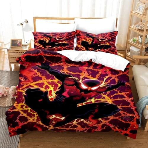 Cartoon Marvel Spiderman kids Bedding Set Comforter Duvet Covers Pillowcases Bedroom Decor Double Queen Pillowcases for Boys