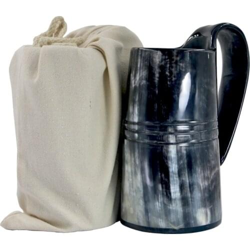 Natural Ox Horn Mug Viking Drinking Horn Tankard Authentic Medieval Inspired Goblet