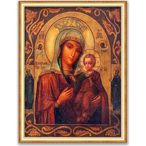 Region Orthodox Icon DIY Cross Stitch 11CT Embroidery Kits Craft Needlework Set Cotton Thread Printed Canvas Home Decoration New