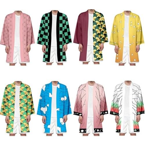 28 Different Styles Anime Demon Slayer Kimetsu No Yaiba Nezuko Cosplay Costume Adult Unisex Extended Version Haori Yukata Cloak