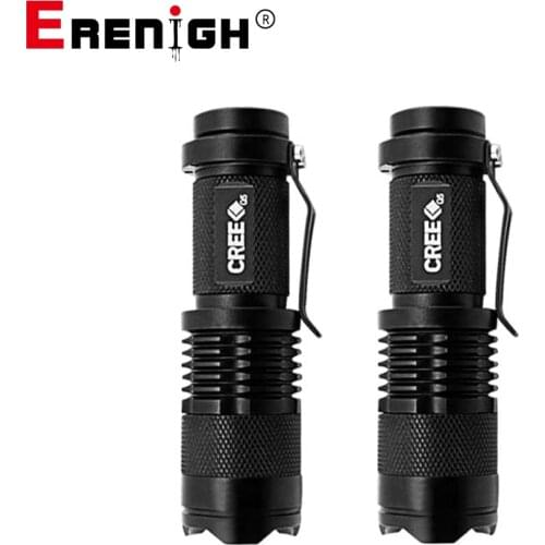 LED Protable Mini Q5 Flashlight Highly Bright Portable Lanterns Camping Flashlight For Hiking Fishing Lighting AA *14500 Battery