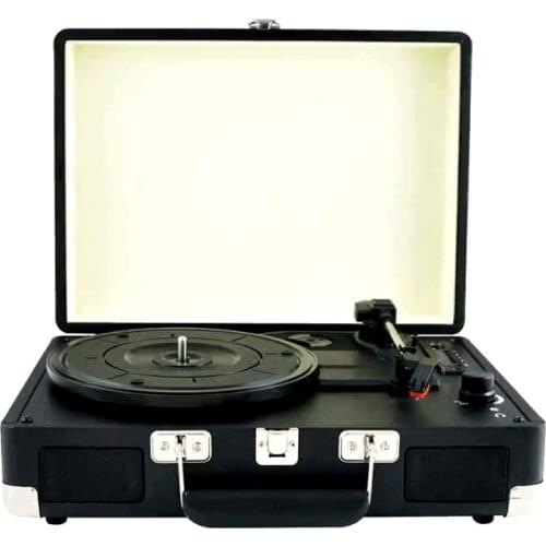 Portable Suitcase style Turntable Music Record Vinyl Player Vintage With Bluetooth