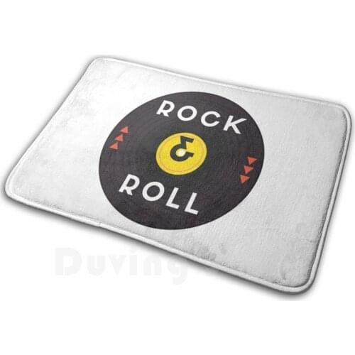 Rock & Roll Rules! Soft Non-Slip Mat Rug Carpet Cushion Roll And Roll Rules Old Schools Vinyl Record Turntable Music