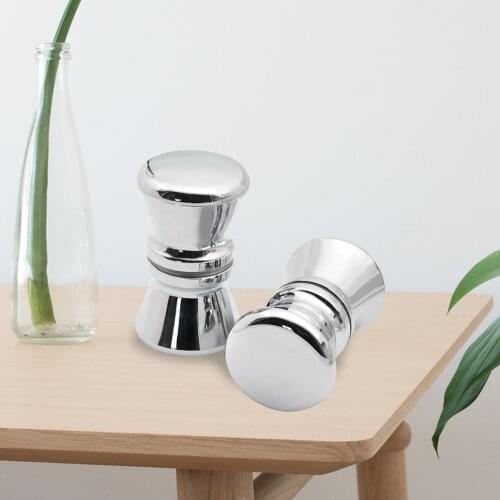 3.5cm Single Hole Round Sliding Glass Door Handle ABS Chromed Door Handles For Shower Cabin Accessory Shower Room Parts