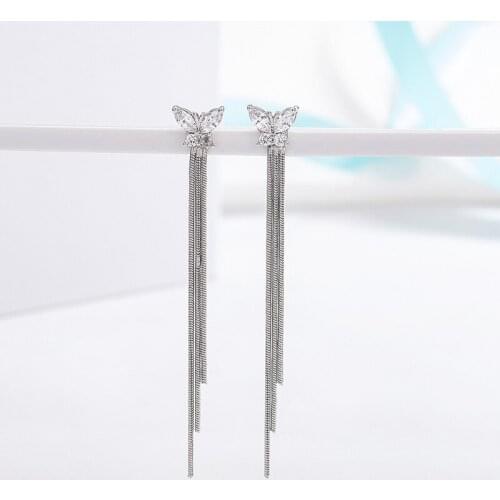 DIWENFU Real 925 Silver Diamond Earring for Women Peridot Gemstone Silver 925 Jewelry Garnet Drop Earring Long Dangle Women