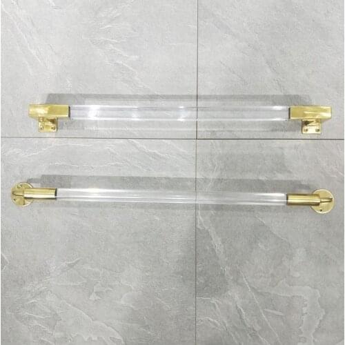 Acrylic crystal upper wall rack is hanging stainless steel gold high-grade wall rack