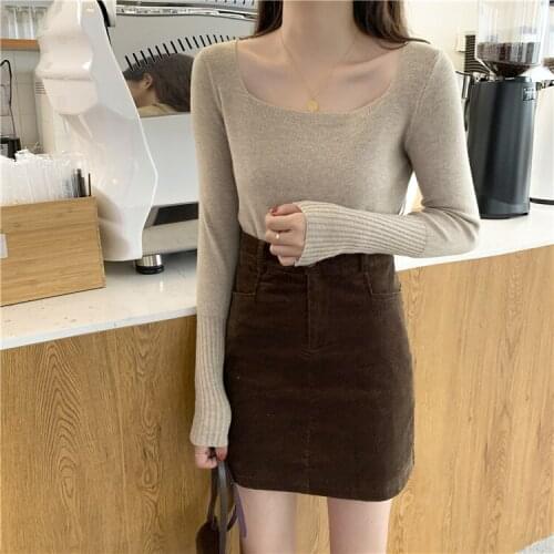 Will ~ spring new pure color joker temperament led long sleeve tight t-shirts