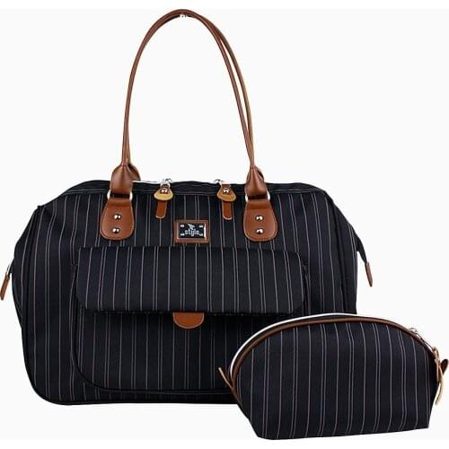 Womens Striped Baby Care Bag Multifunctional Mother Baby Diaper Bags Large Capacity Travel Nappy Baby Care For Wild