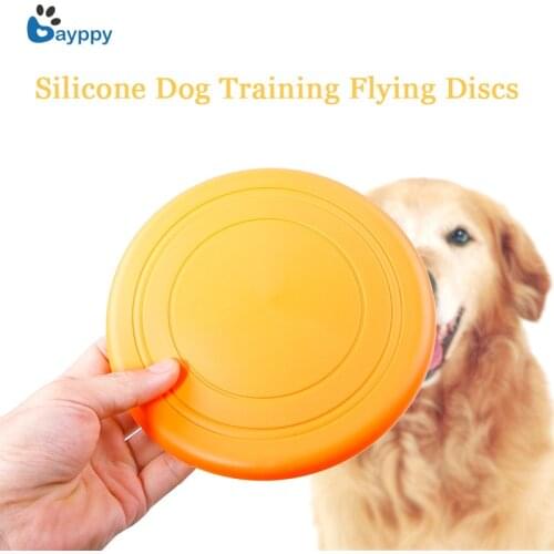 1Pcs Silicone 16.5cm Flying Discs Non-toxic Health Dog Interactive Toys High Grade Strong Pet Dog Chew Toy Pet Training Supplies