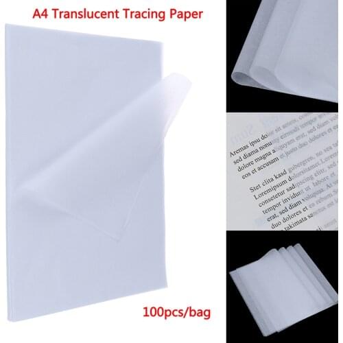 100PCS A4 Translucent Tracing Paper Copy Transfer Printing Drawing Paper for calligraphy engineering