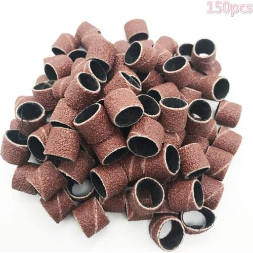 150pcs Nail Art Sanding Bands File For Acrylic Polish Remover For Electric Nail Machine Nail Drill 80#/120#/180