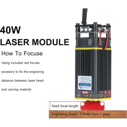 40/30/20/10/5.5W Laser Head Laser Module Engraving Head 450nm Blue Lase for Laser Engraving Machine Wood Marking Cutting Tool