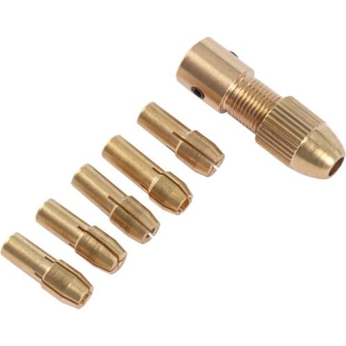 8 Pieces 0.5-3mm Drill Chuck Collets Set of Quick Chuck for Mini Tools Copper Drill Folder Copper Cap Axis Drill Collet Tool Kit
