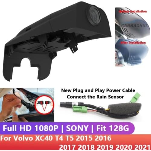 Car DVR Wifi Video Recorder Dash Cam Camera High Quality Night Vision HD For Volvo XC40 T4 T5 2015 2016 2017 2018 2019 2020 2021