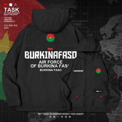 Burkina Faso BFA Burkinabe men jacket hooded air force logo army fan new casual coat Tactical chaquetas hombre clothes autumn