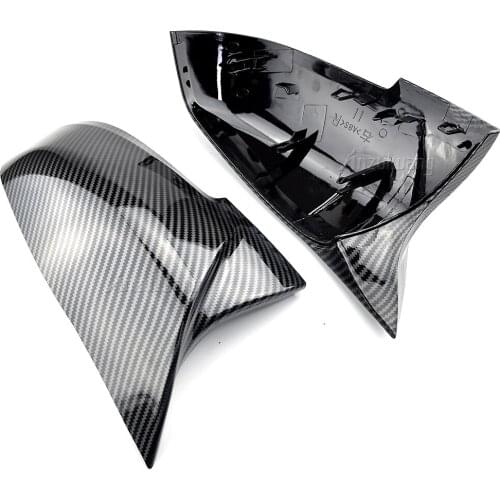 Rearview Mirror Covers for Bmw 1 2 3 4 Series F20 F21 F87 M2 F23 F30 F36 X1 E84 Rear-View Carbon Fiber Gloss Black