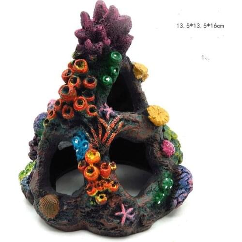 Decoration resin colored aquarium deco fish tank landscaping