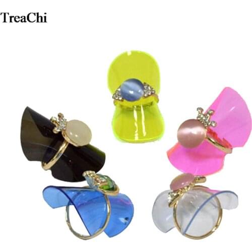 Wholesale Jewelry Display 38mm Plastic Ring Sheet Black Ring Holder Earings Fashion Jewelry Organizer 1pc Ring Display