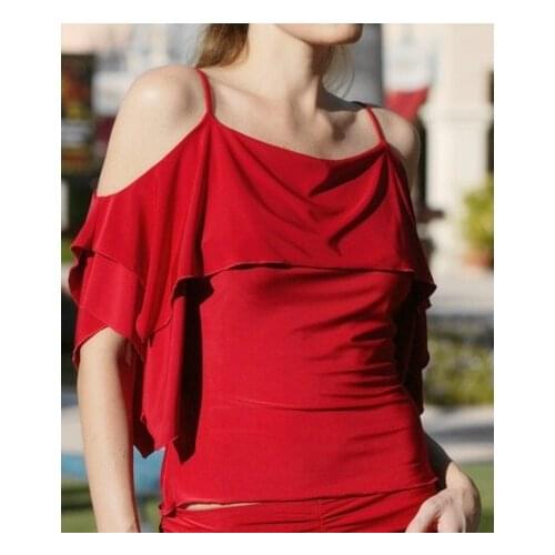 Exotic dance ballroom dancing Camisole floating collar coat fence modern dance training to take T10047