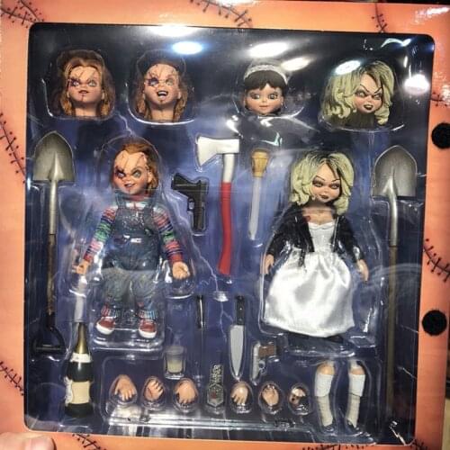 Bride Of Chucky Figure NECA Ultimate Tiffany Figure Gets Lucky PVC Chucky Action Figures Toy Horror Halloween Gifts Doll
