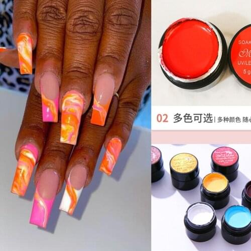 LED/UV gel liner paint Nail Gel Liner Brush Art Painting Gel 24 Colors Gel Art Paint for Nails, Soak Off UV LED Painting Gel
