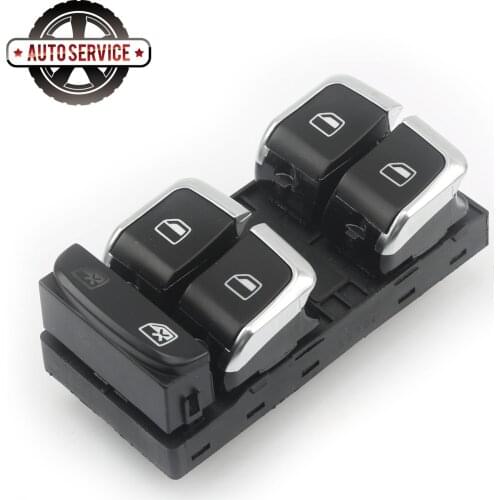 Chrome Master Window Control Switch Panel Button 8K0 959 851 F For Audi A4 S4 Avant Quattro A5 S5 Coupe Sportback Q5 RS4 13-16