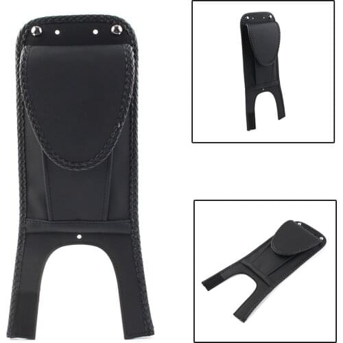 Motorcycle Black Tank Bib W/ Pouch for Harley Davidson Softail Fat Boy FXST FXSTB FLST