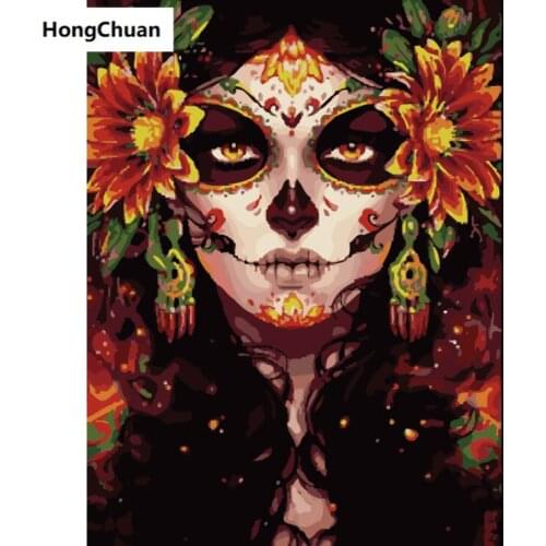 Skull beauty mural 5D DIY round/square diamond painting embroidery mosaic cross stitch home decoration new year gift