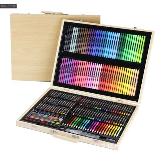 245in1 Color Crayons Watercolor Set For Kids Art Set For Kids Quality Children School Supplies Artist Pencil Box Stationary