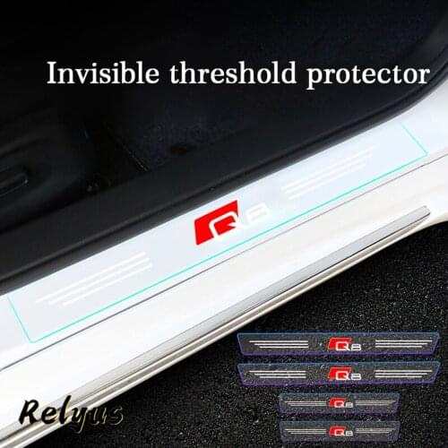 Car Door Sill Stickers Edge Protector Anti Scratch Transparent Film Protection For Audi Q8 4MN Car Accessories