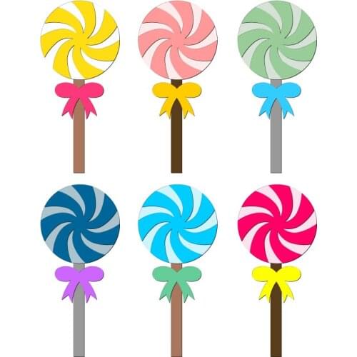 New Lollipop Wooden die Scrapbooking C-112-6 Cutting Dies