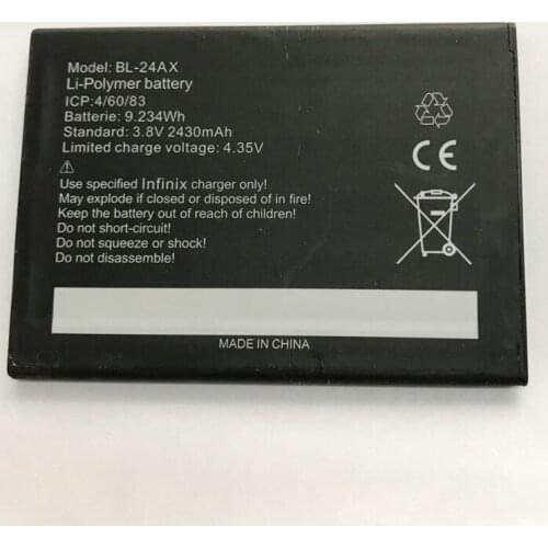 3.8V 2430mAh original battery BL-24AX for infinix mobile phone