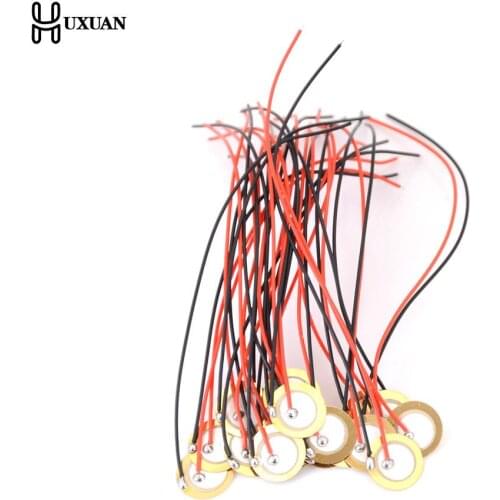 20pcs/lot 12mm Piezo Elements Sounder Sensor Trigger Drum Disc + Wire Copper Piezoelectric Buzzer Copper