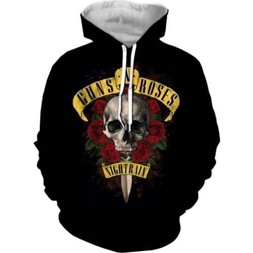 PLstar Cosmos Drop Shipping Guns 'N Roses Pretty 3d Printed Hoodie For Women Men /Hoodies/Sweatshirt Dropshipping