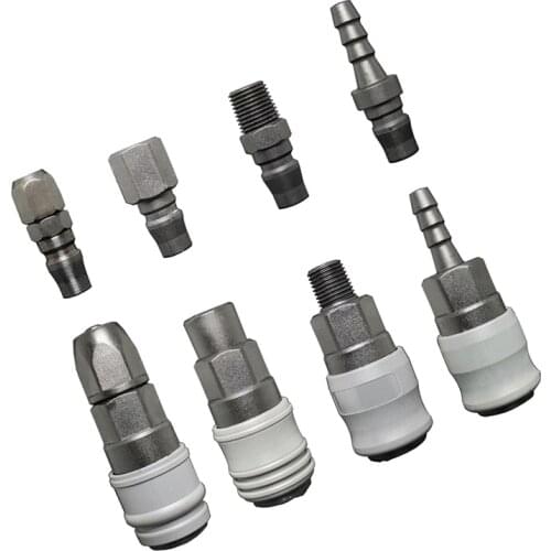 2pcs C Type Pneumatic Fitting Self-Locking Quick Coupling Plastic Coupler Connector For Air Compressor