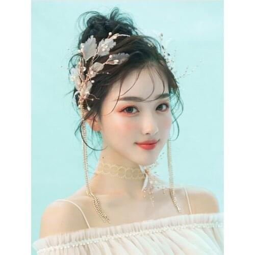 Stunning Bridal Headwear Gold Wedding Accessories a pair