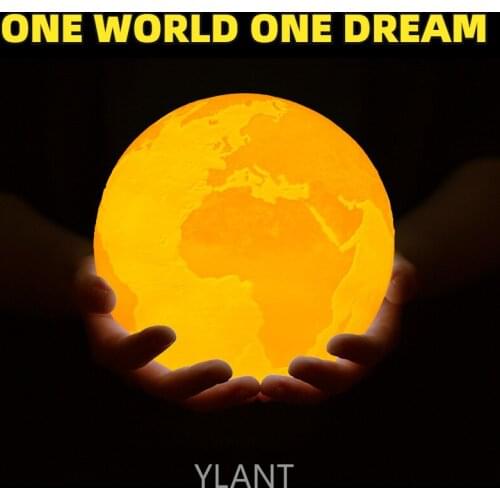 Dropshipping 2021 3D Print Galaxy Moon Lamp Night Light USB Rechargeable Creative Home Decor Globe Bedroom Lover Children Gift