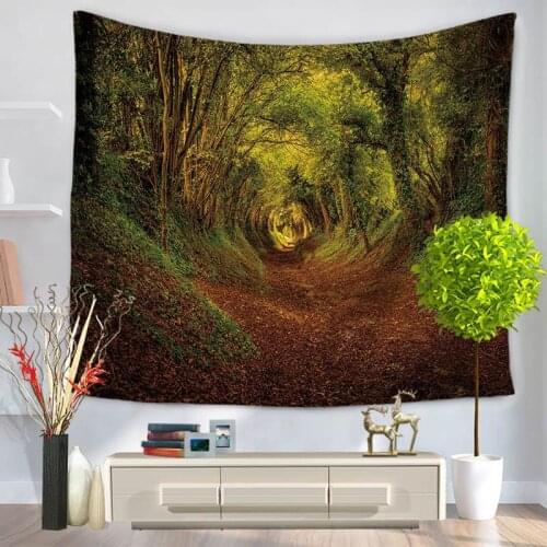 Psychedelic Forest Tapestry Landscape Beach Towel,curtains for The Living Room,farmhouse Decor Rug Fashion Wall-papers Gobelin