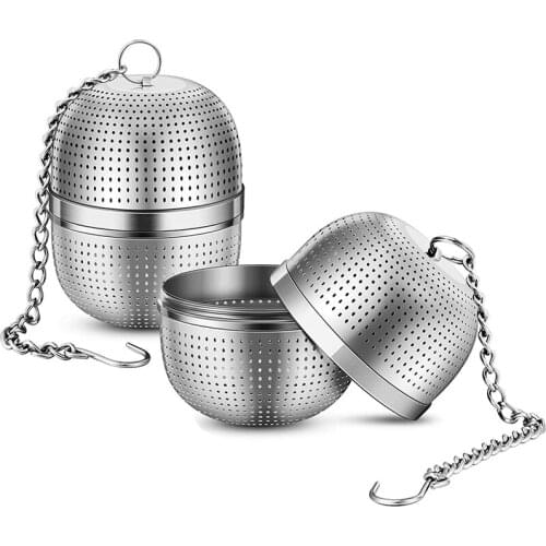 Tea Infuser Tea Strainer ,Tea Filters for Loose Tea, with Stable Base and Long Chain ,Sealed Thread Connection